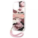 Guess GUHCP13XKCABPI iPhone 13 Pro Max 6.7" étui rigide rose / rose Camo Strap Collection