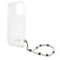 Guess GUHCP13XKPSWH iPhone 13 Pro Max 6.7" Etui rigide transparent Blanc Perle