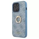 Guess GUHCP13L4GMRBL iPhone 13 Pro / 13 6,1 "étui rigide bleu / bleu 4G avec support à anneau