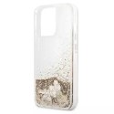 Guess GUHCP13LGLHFLGO iPhone 13 Pro / 13 6,1" gold/złoty hardcase Glitter Charms