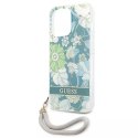 Guess GUHCP13LHFLSN iPhone 13 Pro / 13 6.1" étui rigide vert / vert Flower Strap