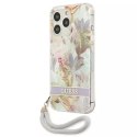 Guess GUHCP13LHFLSU iPhone 13 Pro / 13 6.1" étui rigide violet / violet Flower Strap