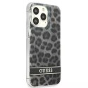 Guess GUHCP13LHSLEOK iPhone 13 Pro / 13 6.1" gris / gris hardcase Leopard