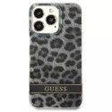 Guess GUHCP13LHSLEOK iPhone 13 Pro / 13 6.1" gris / gris hardcase Leopard