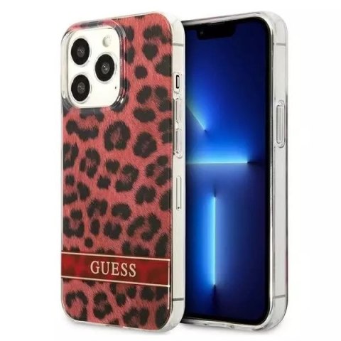 Guess GUHCP13LHSLEOR iPhone 13 Pro / 13 6.1" rouge / rouge hardcase Leopard