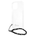 Guess GUHCP13LKPSBK iPhone 13 Pro / 13 6.1" Coque rigide transparente Black Pearl