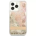 Guess GUHCP13LLFLSD iPhone 13 Pro / 13 6.1" étui rigide or / or Paisley Liquid Glitter