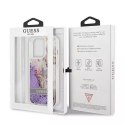 Guess GUHCP13LLFLSU iPhone 13 Pro / 13 6.1" étui rigide violet / violet Flower Liquid Glitter