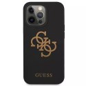 Guess GUHCP13LLS4GGBK iPhone 13 Pro / 13 6.1 "étui rigide noir / noir Silicone 4G Logo