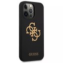 Guess GUHCP13LLS4GGBK iPhone 13 Pro / 13 6.1 "étui rigide noir / noir Silicone 4G Logo