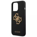 Guess GUHCP13LLS4GGBK iPhone 13 Pro / 13 6.1 "étui rigide noir / noir Silicone 4G Logo