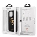 Guess GUHCP13LLS4GGBK iPhone 13 Pro / 13 6.1 "étui rigide noir / noir Silicone 4G Logo