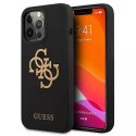 Guess GUHCP13LLS4GGBK iPhone 13 Pro / 13 6.1 "étui rigide noir / noir Silicone 4G Logo