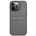 Guess GUHCP13LPSASBGR iPhone 13 Pro / 13 6.1 "gris / gris Saffiano Strap