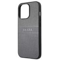 Guess GUHCP13LPSASBGR iPhone 13 Pro / 13 6.1 "gris / gris Saffiano Strap