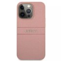 Guess GUHCP13LPSASBPI iPhone 13 Pro / 13 6,1" różowy/pink hardcase Saffiano Stripe