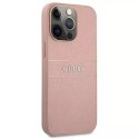 Guess GUHCP13LPSASBPI iPhone 13 Pro / 13 6,1" różowy/pink hardcase Saffiano Stripe