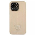 Guess GUHCP13LPSATLE iPhone 13 Pro / 13 6,1" étui rigide beige / beige SaffianoTriangle Logo