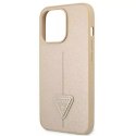 Guess GUHCP13LPSATLE iPhone 13 Pro / 13 6,1" étui rigide beige / beige SaffianoTriangle Logo