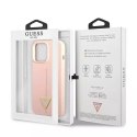 Guess GUHCP13LSLTGP iPhone 13 Pro / 13 6.1 "rose / rose étui rigide Silicone Triangle