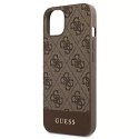 Guess GUHCP13SG4GLBR Étui rigide marron / marron pour iPhone 13 mini 5,4 "Collection Stripe 4G