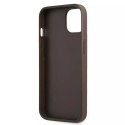 Guess GUHCP13SG4GLBR Étui rigide marron / marron pour iPhone 13 mini 5,4 "Collection Stripe 4G