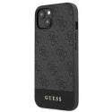 Guess GUHCP13SG4GLGR iPhone 13 mini 5,4 "gris / étui rigide gris 4G Collection Stripe