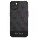 Guess GUHCP13SG4GLGR iPhone 13 mini 5,4 "gris / étui rigide gris 4G Collection Stripe