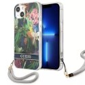 Guess GUHCP13SHFLSB iPhone 13 mini 5,4 "bleu / bleu étui rigide Flower Strap