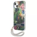 Guess GUHCP13SHFLSB iPhone 13 mini 5,4 "bleu / bleu étui rigide Flower Strap