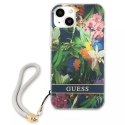 Guess GUHCP13SHFLSB iPhone 13 mini 5,4 "bleu / bleu étui rigide Flower Strap