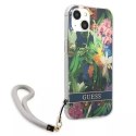 Guess GUHCP13SHFLSB iPhone 13 mini 5,4 "bleu / bleu étui rigide Flower Strap