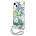 Guess GUHCP13SHFLSN iPhone 13 mini 5,4 "étui vert / vert Flower Strap