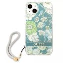 Guess GUHCP13SHFLSN iPhone 13 mini 5,4 "étui vert / vert Flower Strap