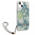 Guess GUHCP13SHFLSN iPhone 13 mini 5,4 "étui vert / vert Flower Strap