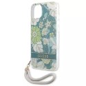 Guess GUHCP13SHFLSN iPhone 13 mini 5,4 "étui vert / vert Flower Strap