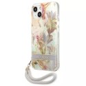 Guess GUHCP13SHFLSU iPhone 13 mini 5,4 "violet / violet étui rigide Flower Strap