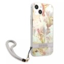 Guess GUHCP13SHFLSU iPhone 13 mini 5,4 "violet / violet étui rigide Flower Strap