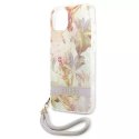 Guess GUHCP13SHFLSU iPhone 13 mini 5,4 "violet / violet étui rigide Flower Strap