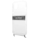 Guess GUHCP13SKC4GBSI iPhone 13 mini 5,4" Etui rigide transparent 4G Bracelet Gris Chaîne Argent