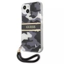 Guess GUHCP13SKCABBK iPhone 13 mini 5,4" étui rigide noir / noir Camo Strap Collection