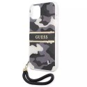 Guess GUHCP13SKCABBK iPhone 13 mini 5,4" étui rigide noir / noir Camo Strap Collection