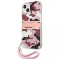 Guess GUHCP13SKCABPI iPhone 13 mini 5,4" étui rigide rose / rose Camo Strap Collection