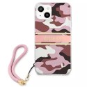 Guess GUHCP13SKCABPI iPhone 13 mini 5,4" étui rigide rose / rose Camo Strap Collection