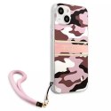 Guess GUHCP13SKCABPI iPhone 13 mini 5,4" étui rigide rose / rose Camo Strap Collection