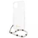 Guess GUHCP13SKPSWH iPhone 13 mini 5,4" Etui rigide transparent Blanc Perle