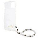 Guess GUHCP13SKPSWH iPhone 13 mini 5,4" Etui rigide transparent Blanc Perle