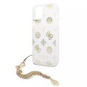 Guess GUHCP13SKSPEGO iPhone 13 mini 5,4 "or / or étui rigide Peony Chain Collection