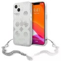 Guess GUHCP13SKSPESI iPhone 13 mini 5,4 "argent / argent étui rigide Peony Chain Collection