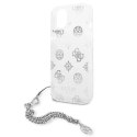 Guess GUHCP13SKSPESI iPhone 13 mini 5,4 "argent / argent étui rigide Peony Chain Collection